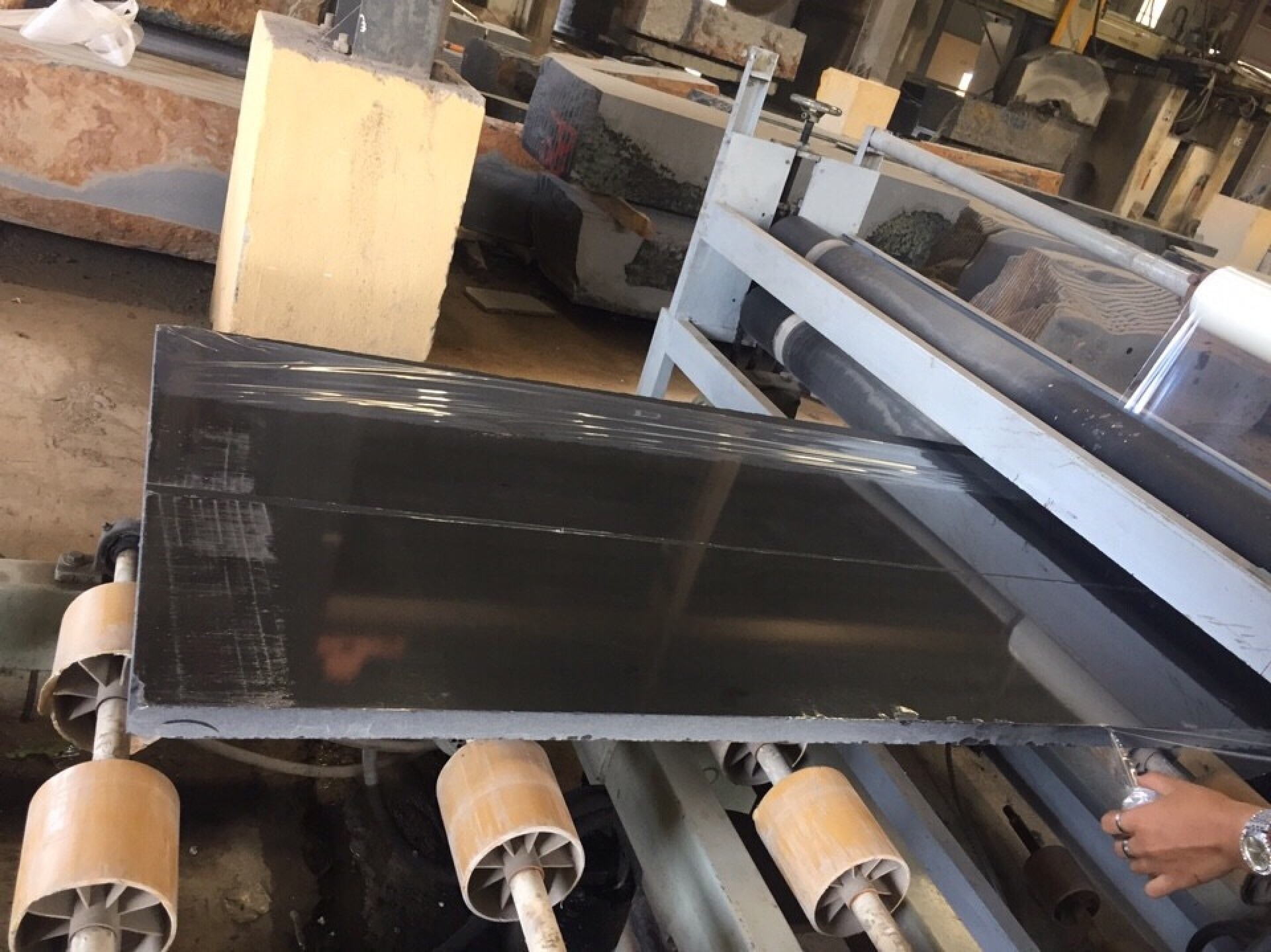 Black Basalt Polished Slab