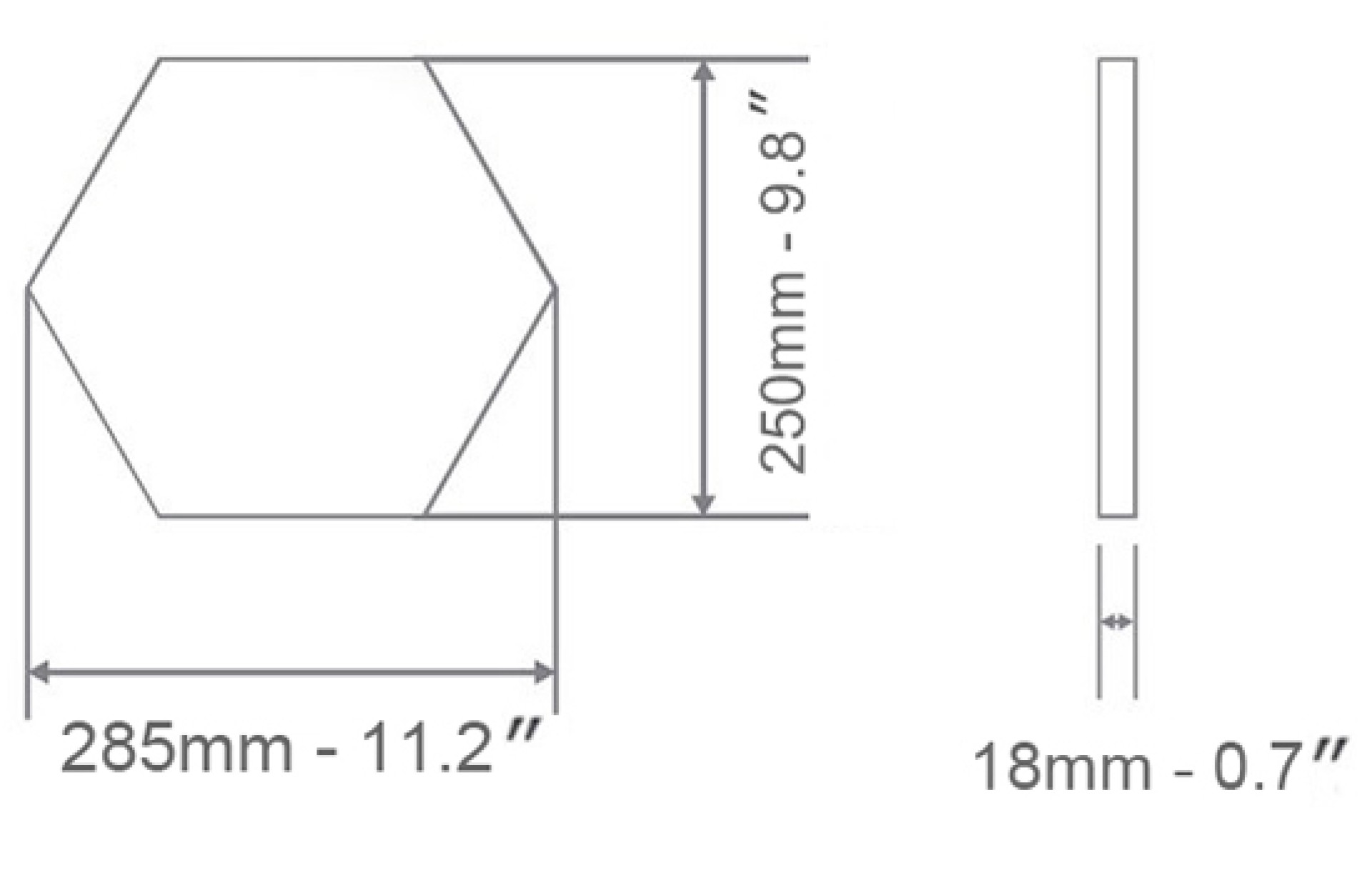 Hexagon Big 285x250mm