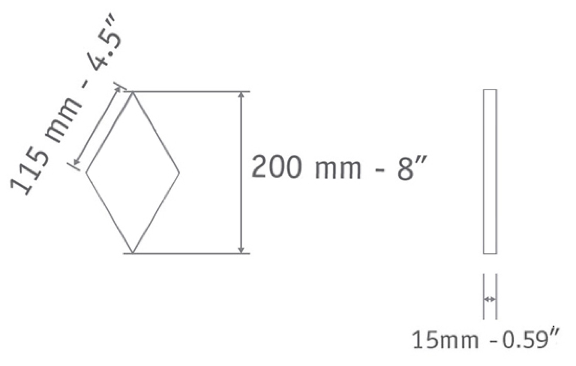 Diamond 200x115mm