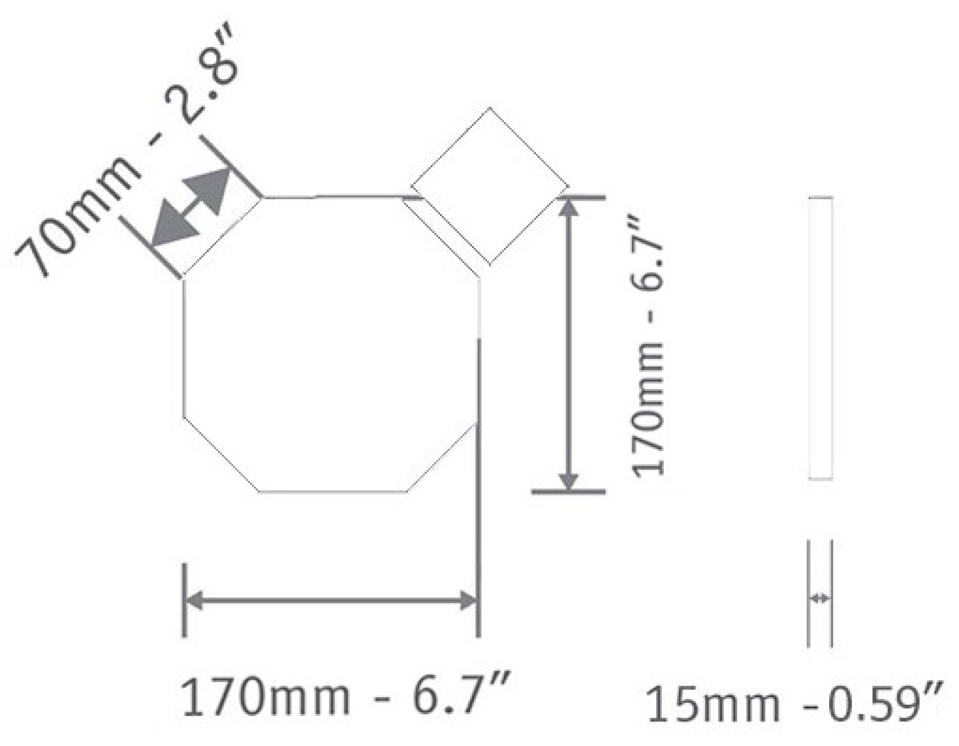 Octagon 170x170mm