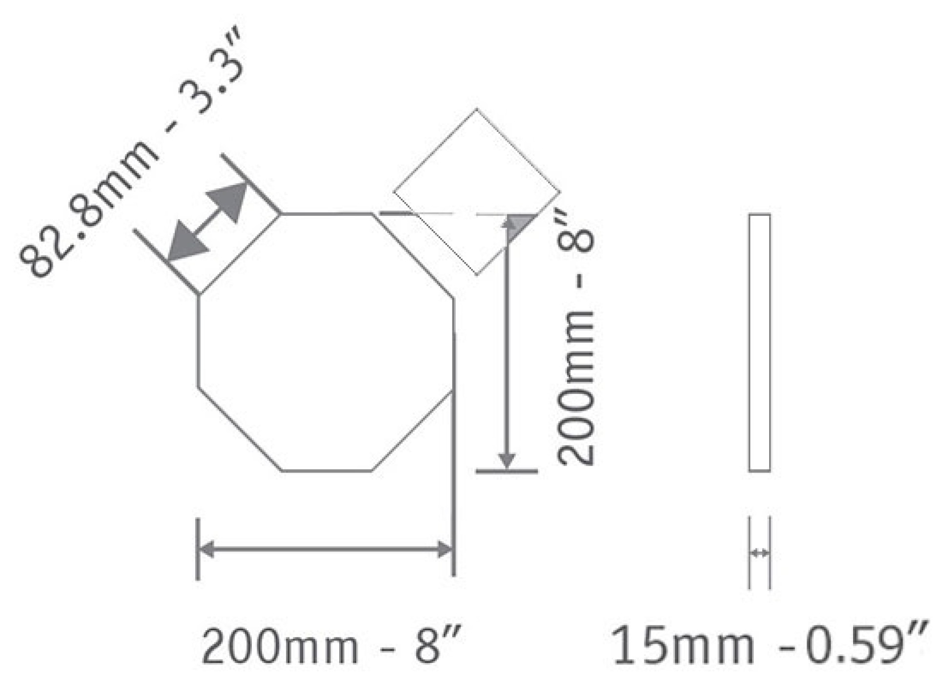 Octagon 200x200mm Big Filler