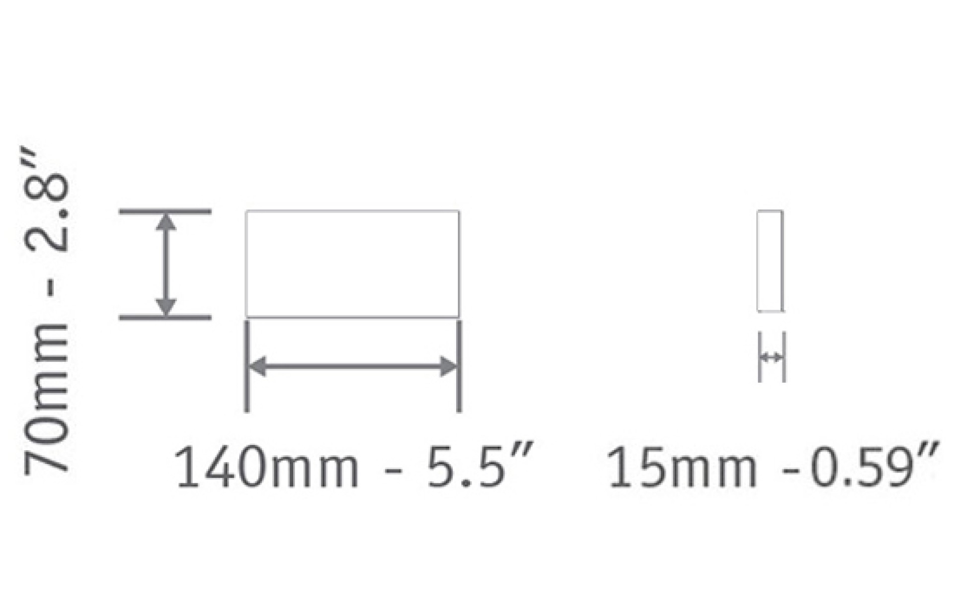 Rectangle 140x70mm