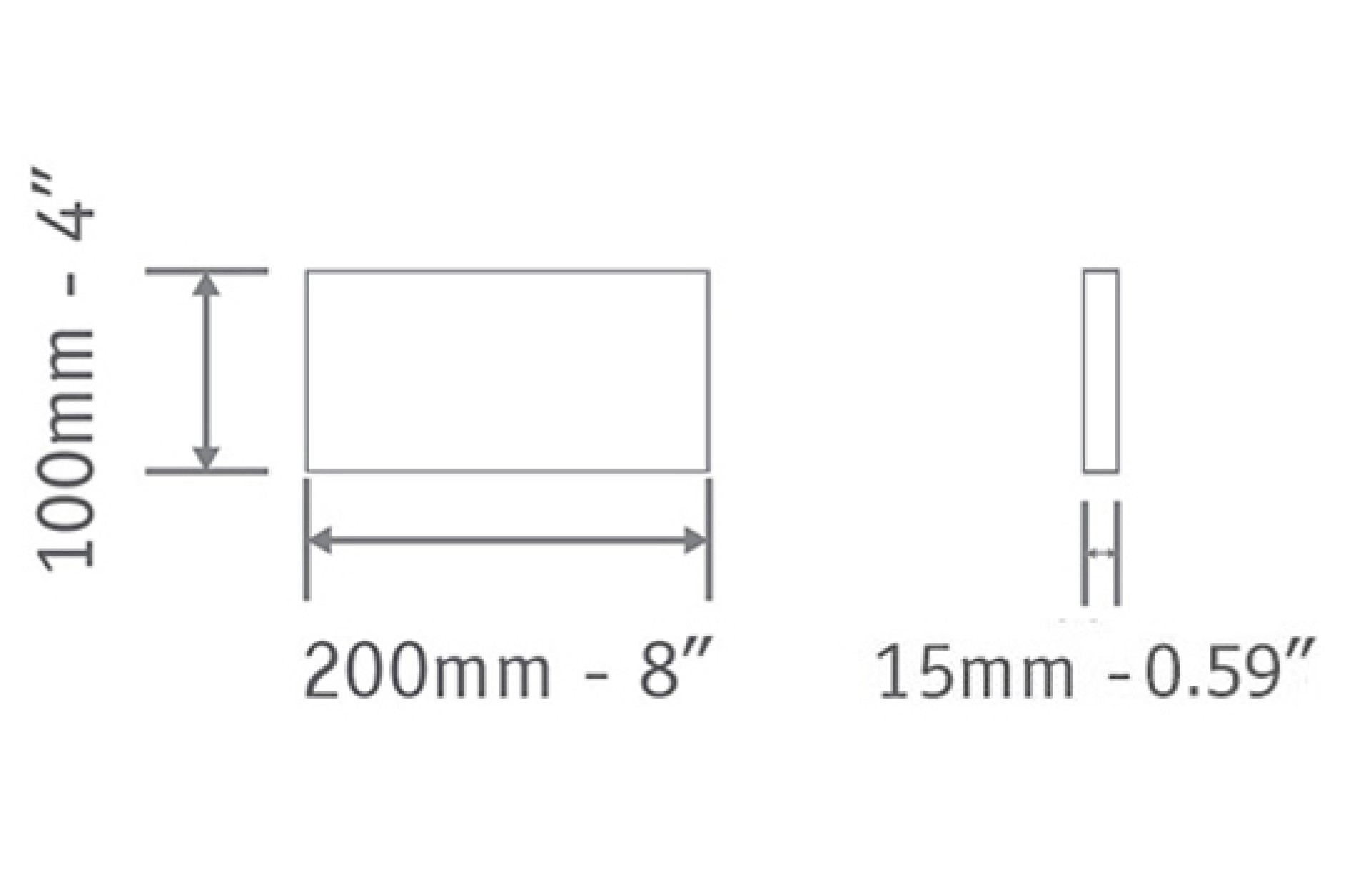 Rectangle 200x100mm