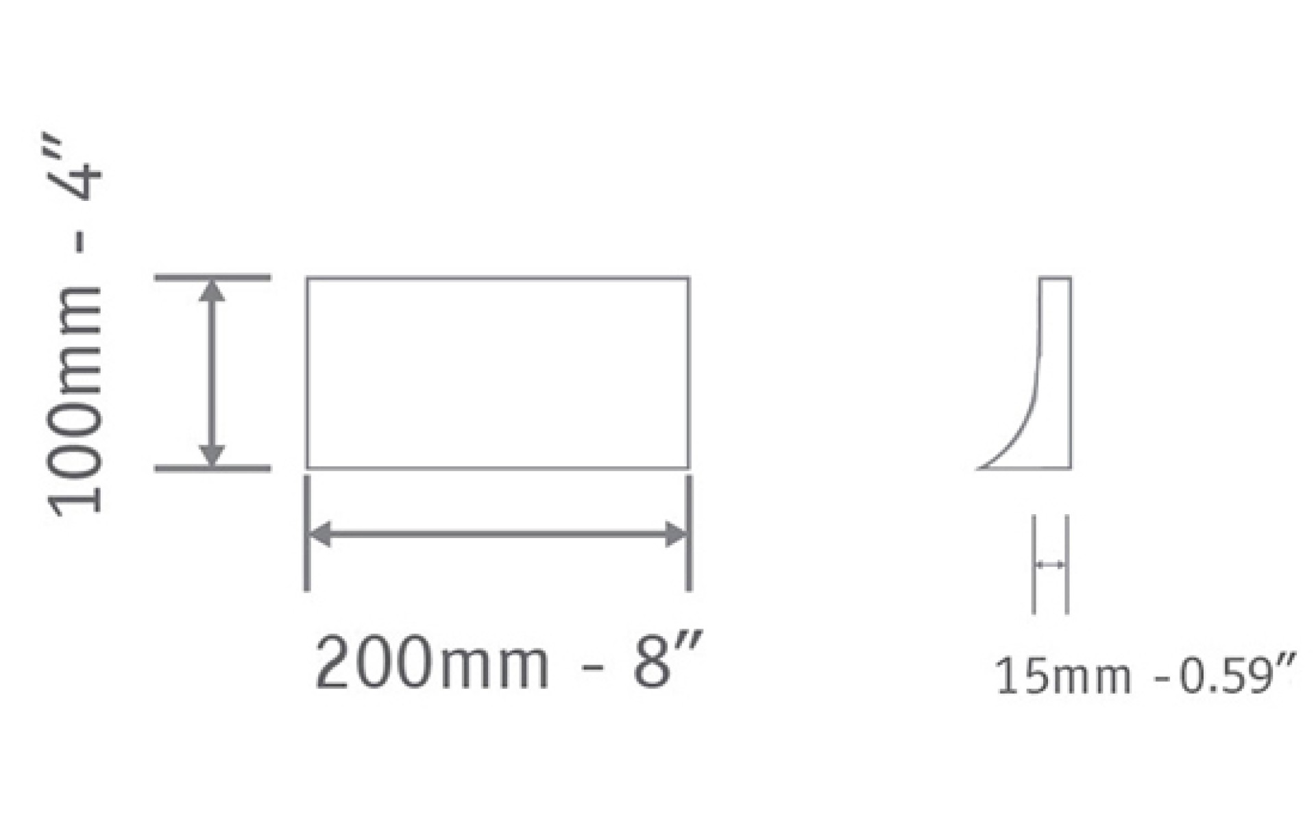 Rectangle Coved Plinth 200x100mm
