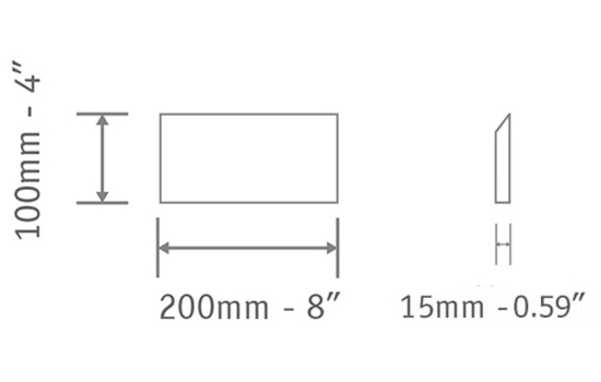 Rectangle Skirting Plinth 200x100mm