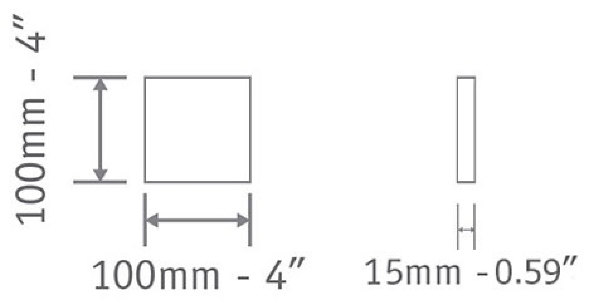 Square 100x100mm