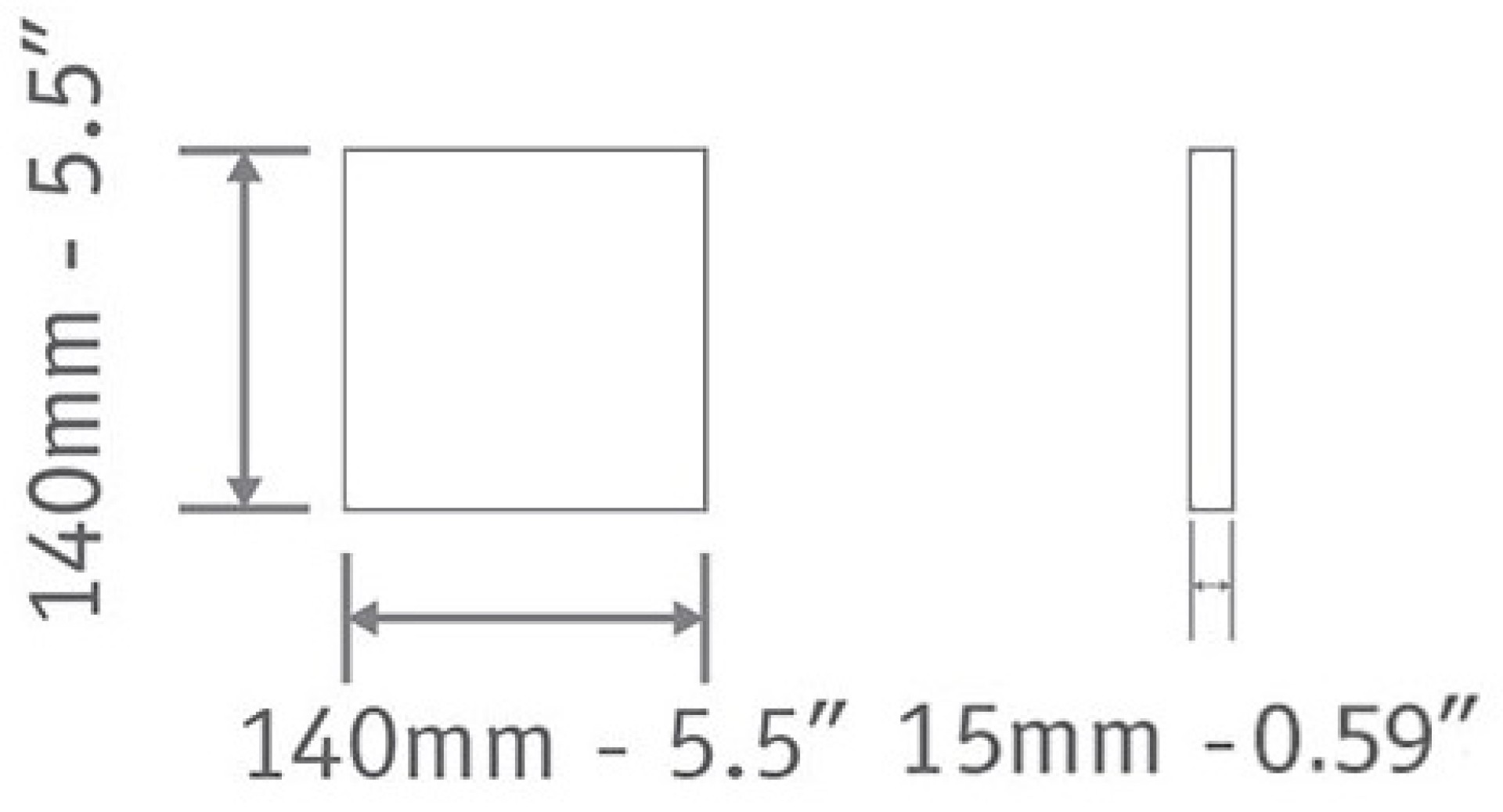 Square 140x140mm