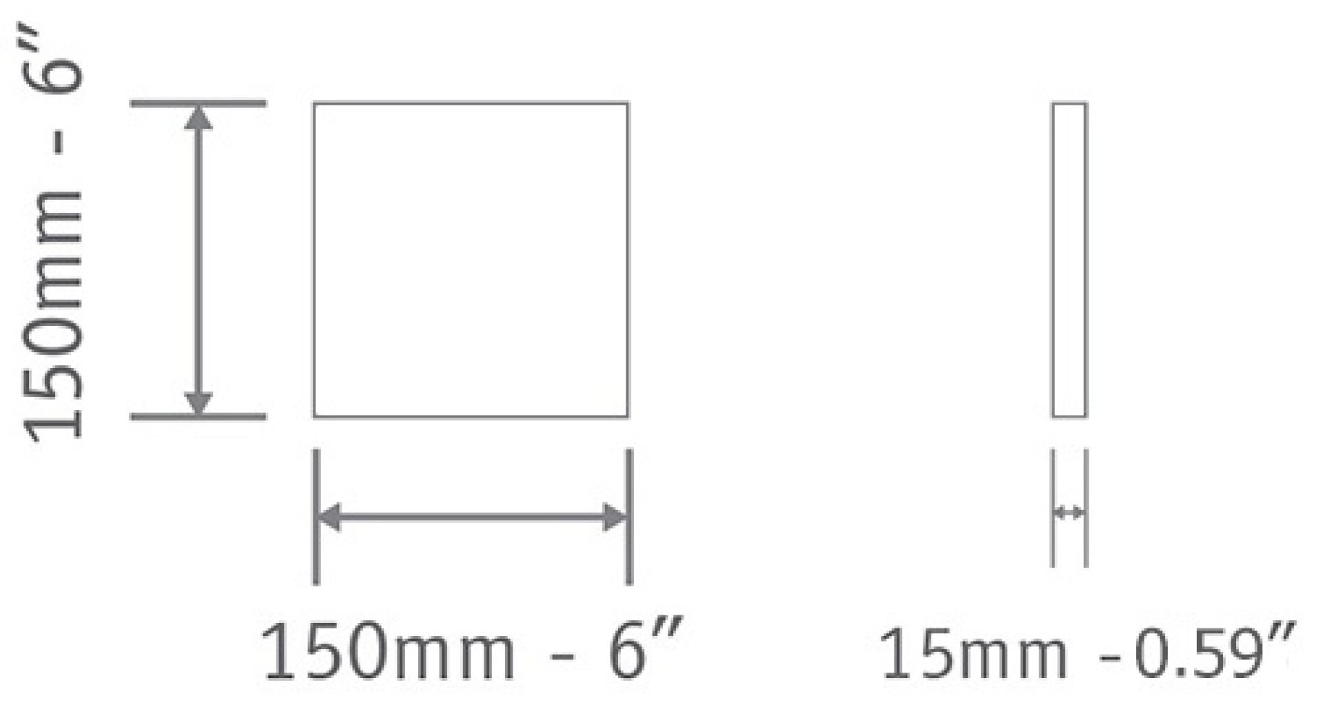 Square 150x150mm
