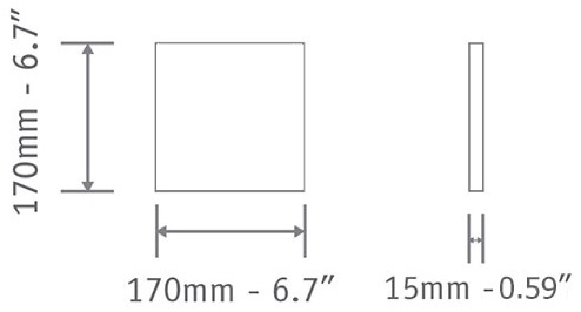 Square 170x170mm