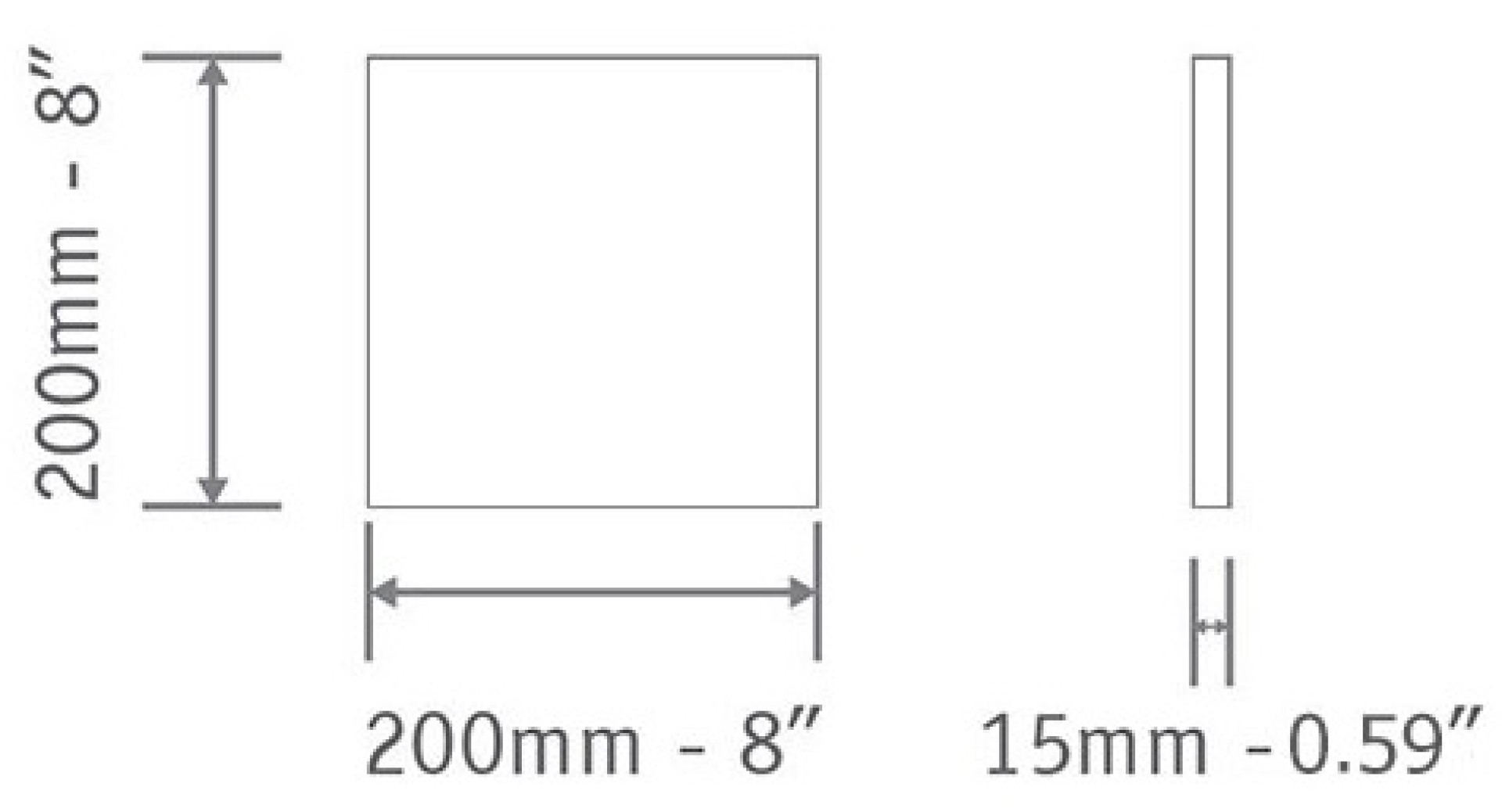 Square 200x200mm