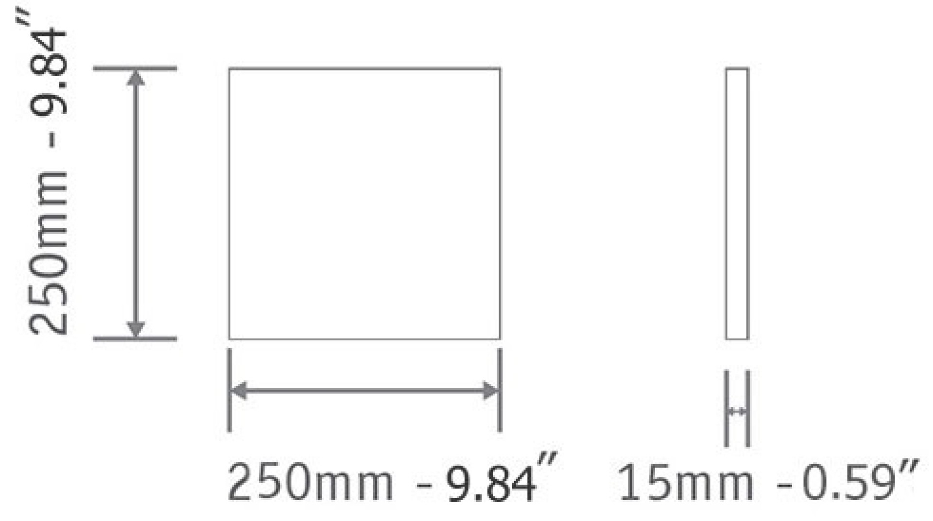 Square 250x250mm