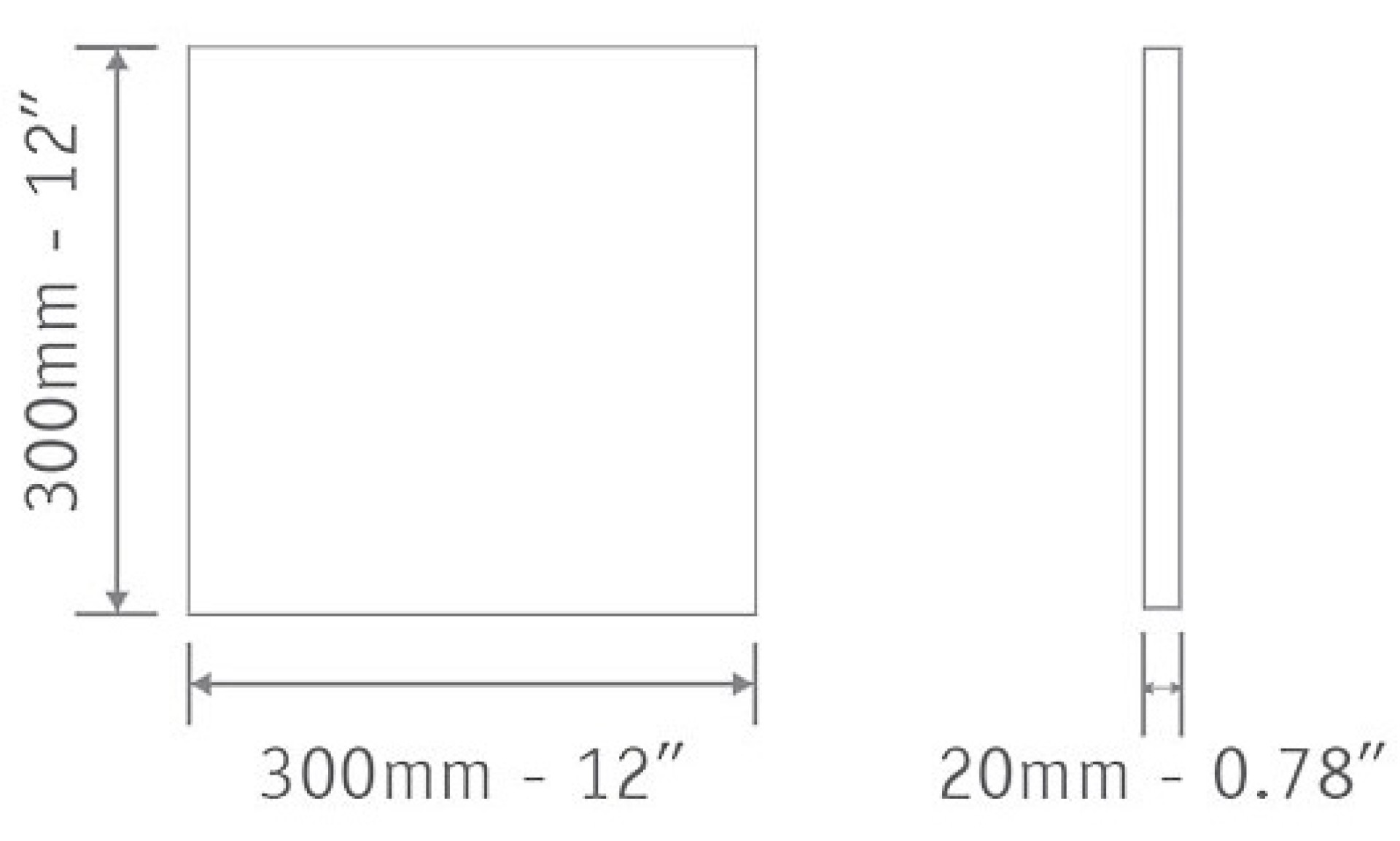 Square 300x300mm